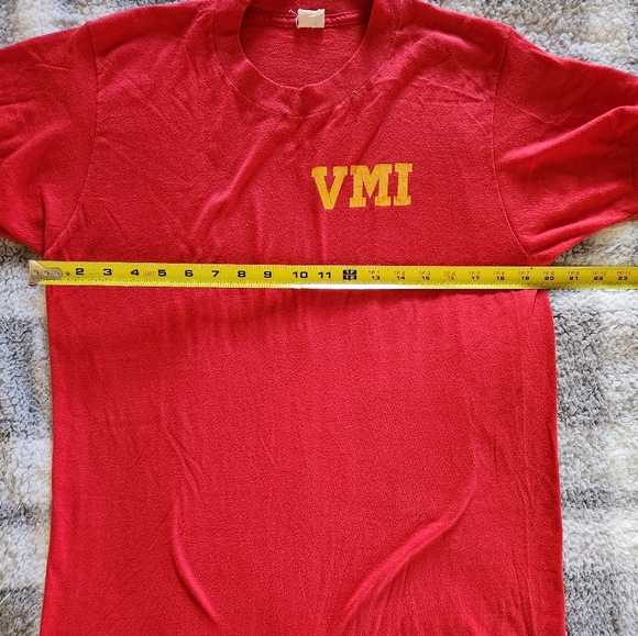 VMI (Virginia Military Institute) vintage red and yellow shirt - Picture 10 of 11